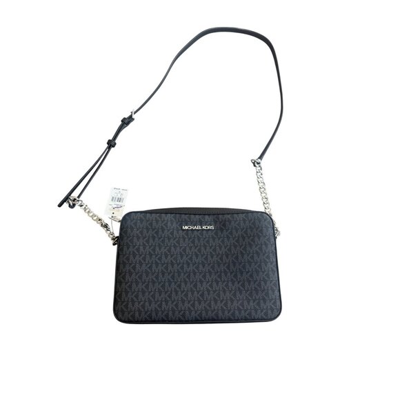 Michael Kors Black Jet Set Handbag Purse Crossbody Retail $378 Logo Bag NEW NWT - Picture 3 of 10